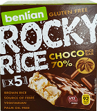 Rocky Rice Ρυζογκοφρέτα Σοκολάτα Κακάο 70% Χωρίς Γλουτένη 5Τεμ