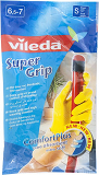 Vileda Super Grip Rubber Gloves Extra Grip And High Wearing Small 1Pc