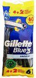 Gillette Blue 3 Smooth Razors 4+2Pcs