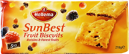 Hellema Sunbest Biscuits Σταφίδες & Φρούτα Δάσους 5Τεμ