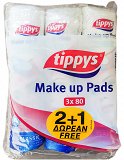 Tippys Make Up Pads 80Pcs 2+1 Free