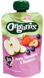 Organix Bio Apple Strawberry Blueberry Puree 100g