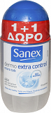 Sanex Extra Control Micro Talc Roll On 50ml 1+1 Free