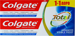 Colgate Total Advance Visible Proof 75ml 1+1