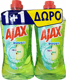 Ajax Boost Ξύδι & Μήλο Υγρό Καθαρισμού 1L 1+1 Δώρο