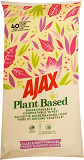Ajax Plant Based Υγρά Πανάκια Για Γυάλινες Επιφάνειες 40Τεμ