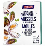 Talley's New Zealand Greenshell Mussels In Half Shell 800g