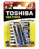 Toshiba High Power Αλκαλικές Μπαταρίες AA 4+2Τεμ