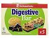 Παπαδοπούλου Digestive Bar Με Μαύρη Σοκολάτα Χωρίς Προσθήκη Ζάχαρης 5x28g