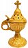 Metal Gold Incense Burner 1Pc