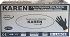 Karen Nitrile Disposable Black Gloves XLarge 100Pcs