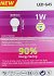 Sunlight Led G45 1W B22 Warm White Bayonet Light Bulb 1Pc