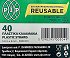 Pip Freddo Black Reusable Plastic Straws 40Pcs